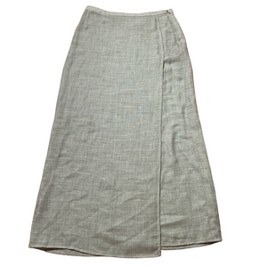 🌹 Vintage 100% Wool 🌹 Made in Italy 🇮🇹 Elegant Khaki Green Women's Skirt
